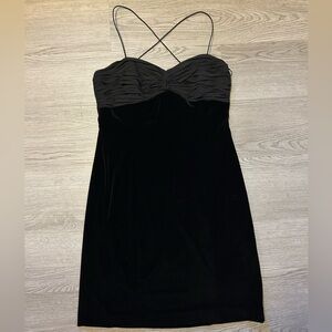 American Living by Ralph Lauren Velvet Chiffon Dress - Black - Size 10